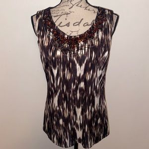 🍂Antonio Melani Stunning Beaded Neck Top🍂